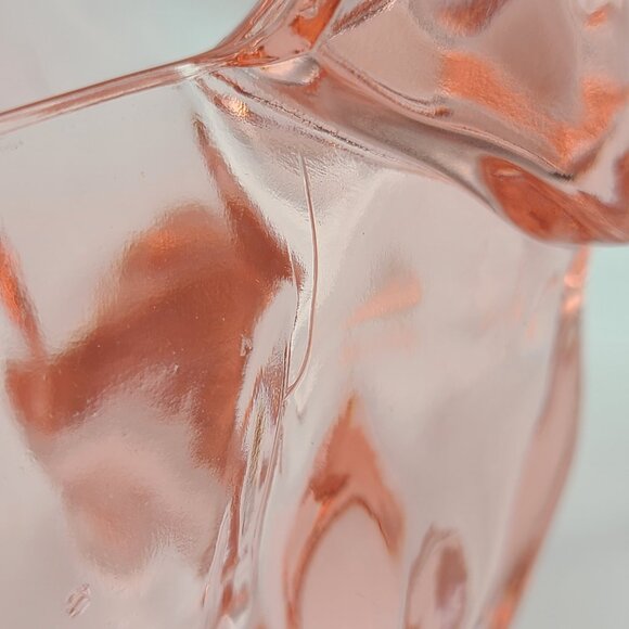 Vintage Co-Operative Flint Glass Pink Elephant Candy Trinket Dish Smooth Back - Picture 13 of 14